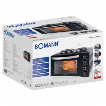 Bomann KK 6059 CB Mini-Backofen mit Kochplatten